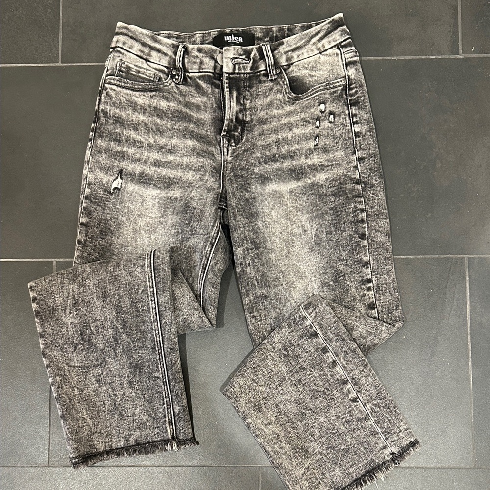 MICA LA Washed Black Distressed Jeans